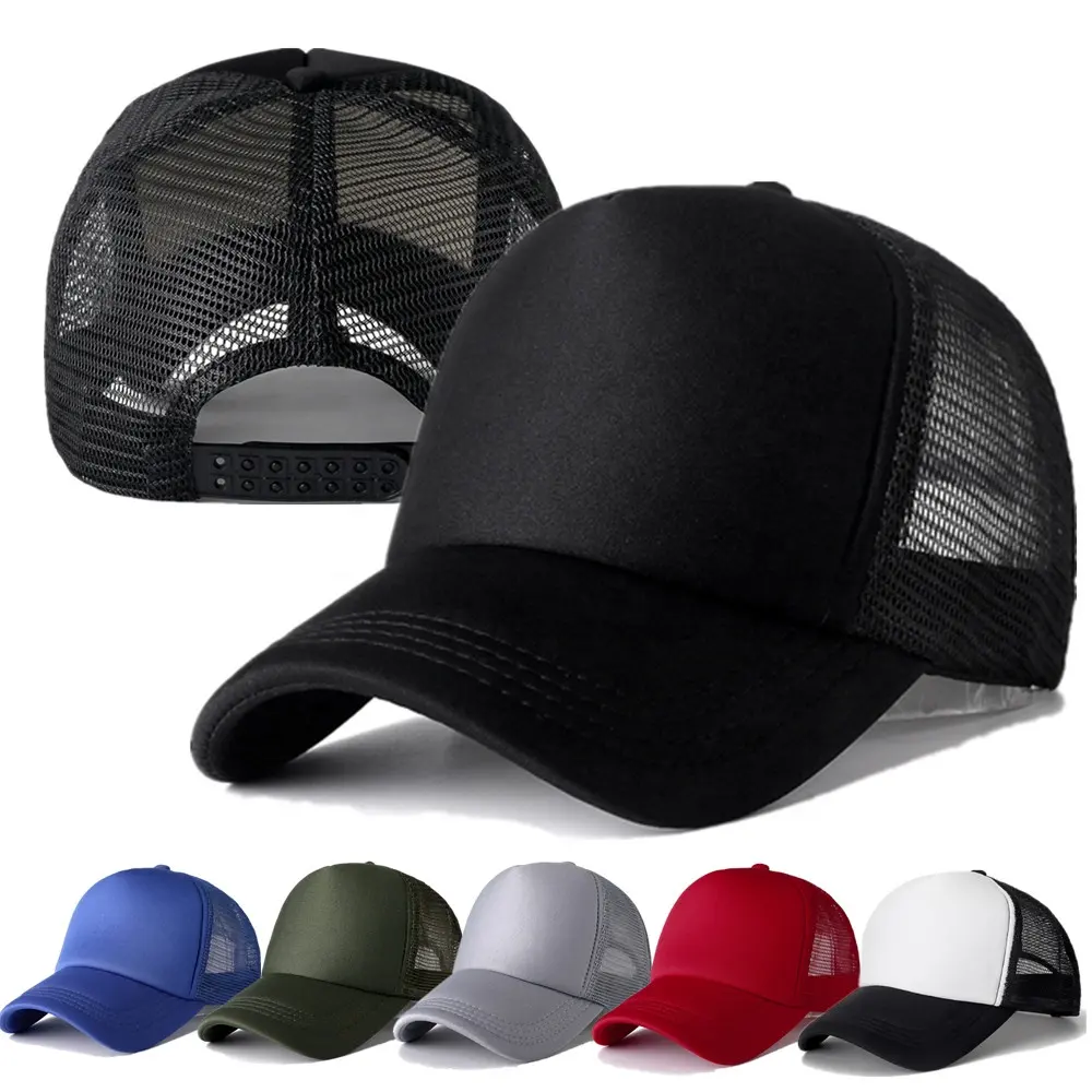 Gorra de malla con estampado y bordado, logo personalizado de alta calidad, precio de fábrica