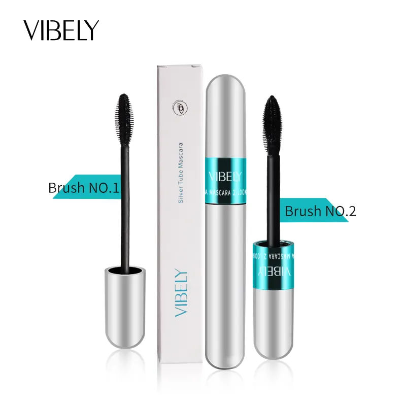 Mascara Private Label Mascara 2 In 1 Eye Lash Mascara Curling 4D a doppia testa per donna