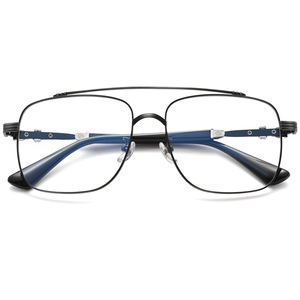 Montures de lunettes métalliques Danyang Style Mécanique à double pont et grande monture pour adultes, pour prescriptions élevées, Printemps 2023 - Product Image 1