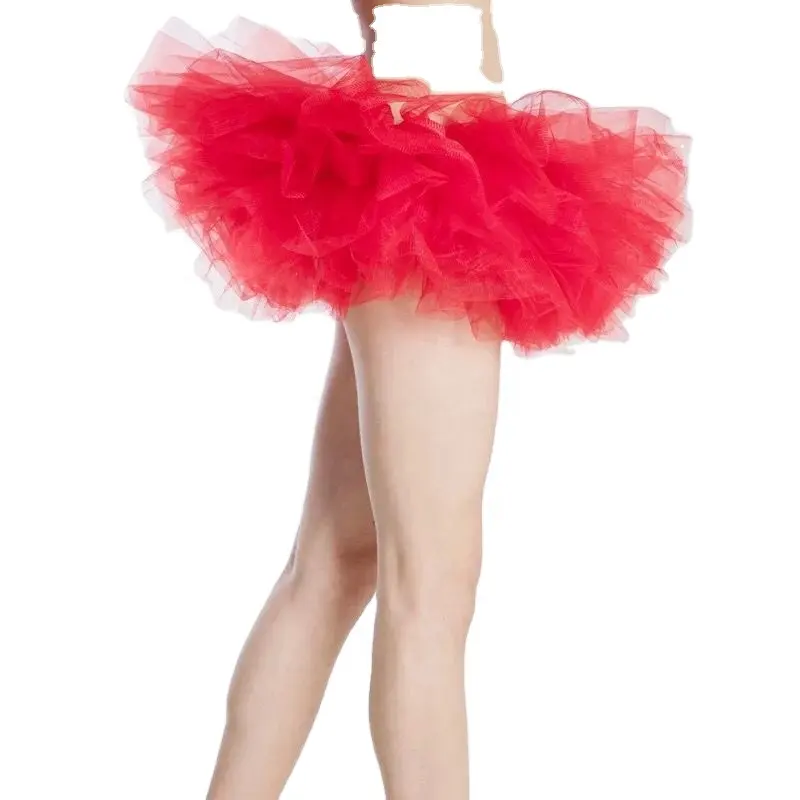 Costume de Tutu d'halloween à 5 couches pour femme, Mini bulle bouffante