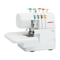 Machine à coudre surjeteuse domestique populaire à 4 fils avec petit moteur, facile à utiliser et portable, légère