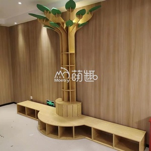 Estantería Moderna con Forma de Árbol Moetry, Mueble Creativo de Madera para Sala de Lectura, Biblioteca Escolar, Guardería, Librería, Jardín de Infancia - Product Image 3