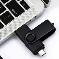 Kustom 32GB & 64GB OTG Mini tipe-c USB Stick 2.0 Mini USB kustom Flash Disk memori logam flashdisk Thumb Drive produk baru