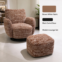 Fauteuil d'appoint moderne en velours, rembourré en éponge, écologique et durable, pour chambre et salon