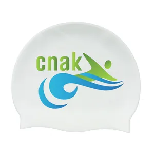 Boné de natação personalizado feito sob encomenda, design personalizado à prova d' água impresso 100% anti-neblina