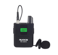 Microphone sans fil professionnel UHF Ruoca RC-U3010 à double canal, cardioïde, FM, avec base de charge en métal, léger et portable, anti-bruit