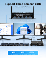 Hystou Mini ordinateur de bureau industriel I5 8250U I7 8550U Quad DDR4 SSD 3 écrans Port d'impression LPT minuscule ordinateur de bureau Win11 inférieur