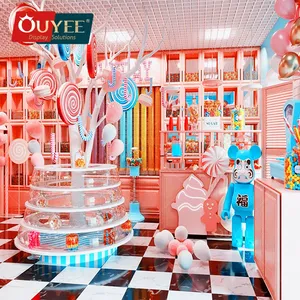 Candy Shop Decor Chocolate Store Furniture Design Sugar Counter Design Candy Display per negozio di dolci