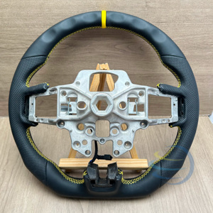 Entrega Rápida para <span class=keywords><strong>Ford</strong></span> Mustang Fusion F150 Ranger Raptor Focus St Mk3 Mk2 <span class=keywords><strong>Fiesta</strong></span> Mk7 Mk6 <span class=keywords><strong>Volante</strong></span> de Cuero y Fibra de Carbono - Product Image 5
