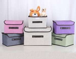 Caja de Almacenamiento de Tela de Algodón, Plegable, de Cinco Capas, Grande, para Ropa, Juguetes, Ropa de Cama, Duradera, Resistente al Agua, Ecológica - Product Image 1