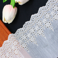 Vente chaude 11.5cm coton broderie dentelle pour vêtements pour femmes Textile de maison élégant français dentelle dentelle fleur chaussures sacs