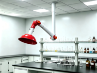 Bras d'extraction de fumée à double articulation en PP de style chinois TOF KP9 pour usage hospitalier et scolaire