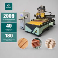 Routeur CNC à double lame haute efficacité Mach3 Syntec avec pompe à engrenages et aspiration pour le travail du bois, la découpe de panneaux, la sculpture de meubles et le perçage
