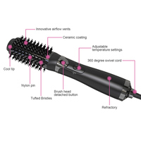 Sèche-cheveux, brosse à Air chaud avec revêtement en céramique, sèche les cheveux, lisseur à boucler, One Step et volumateur