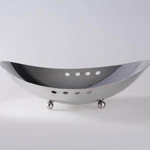 Cesta de frutas multifuncional de acero inoxidable 304 moderna ecológica, cuenco de almacenamiento decorativo para cocina para uso alimentario - Product Image 2