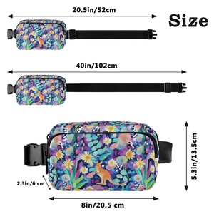 กระเป๋าคาดเอวพิมพ์ลายดอกไม้สีสันสดใสจากออสเตรเลีย ป้องกันการโจรกรรม กันน้ำ ทำจากไนลอน เหมาะสำหรับวิ่งและสะพายข้างสำหรับผู้ชายและผู้หญิง - Product Image 3