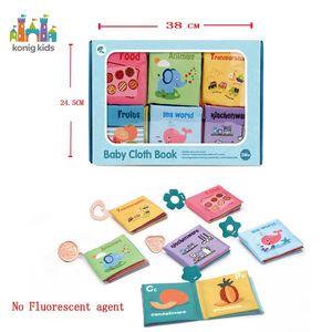 Set di Libri in Stoffa per Neonati, Massaggiagengive in Silicone, Carte Educative Morbide e Resistenti agli Strappi con <span class=keywords><strong>Alfabeto</strong></span> e <span class=keywords><strong>Animali</strong></span>, Giocattolo Sensoriale per la Prima Infanzia 2-4 anni - Product Image 2