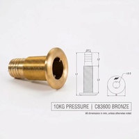 Nouvelle Raccordement traversant de coque en laiton pour tuyau, 1-1/2"x1-1/2" pouces, pour port de gouvernail marin, accessoires de plomberie marine, approvisionnement direct