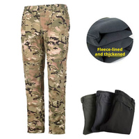 Pantalon tactique d'hiver pour l'extérieur, taille mi-haute, élastique, imperméable, épais, chaud, en laine, effet peau de requin