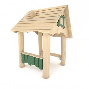 Casetta da gioco per bambini da esterno con montanti in legno di robinia - Product Image 1