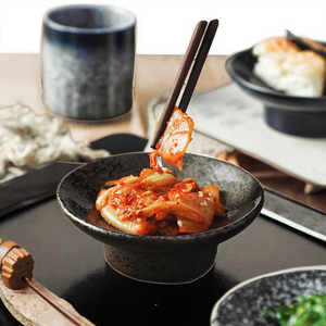 Bol à gobelet en céramique de style japonais personnalisable innovant Socle décoratif pour collations et fruits pour restaurants et fêtes - Product Image 4