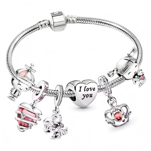 <span class=keywords><strong>Abalorio</strong></span> de Plata de Ley 925 con Diseño de Océano Azul, Ideal para Pulseras de Mujer, Joyería Romántica y Exquisita, Obtenga el Catálogo - Product Image 1