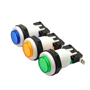 5 Kleuren Kleine Ronde Arcade Video Game Player Drukknop Duurzaam Multicade Mame Jamma Spel Lange Schakelaar - Product Image 1