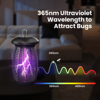 Lampe anti-moustique électrique rechargeable par USB la plus vendue avec crochet, matériau ABS solide