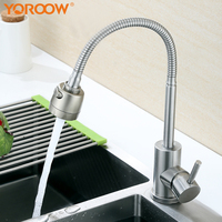 Mélangeur de robinet de cuisine moderne en nickel brossé 360 degrés pivotant tuyau flexible robinet d'évier de cuisine usine 304 acier inoxydable Chine