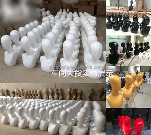 Tête de mannequin réaliste professionnelle en PP à long cou avec épaules et maquillage pour présentation de perruques – Vente en gros à prix réduit - Product Image 4