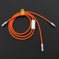 Nouveau câble de données en silicone 2 en 1 Type C 6A120W PD câble de charge super rapide pour iPhone câble de données en alliage de zinc durable appareil Android