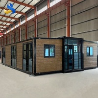 Maison mobile préfabriquée en acier léger de 20 pieds ou 40 pieds, 2, 3, 4 ou 5 chambres, pliable, extensible, mini-maison conteneur, villa de luxe préfabriquée