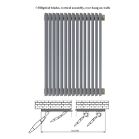 Panneaux de clôture en aluminium traité thermiquement, à lattes, pour l'intimité, avec modélisation 3D, écologiques, durables, pour piscine/verrière, utilisation extérieure