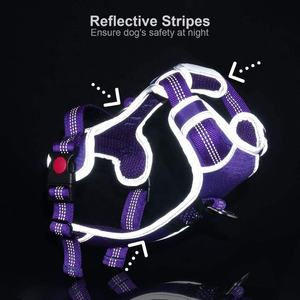 Aksesori hewan peliharaan rompi Harness hewan peliharaan pegangan lembut tali tebal anjing - Product Image 2