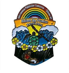 Camporee personalizable de la Iglesia Adventista del <span class=keywords><strong>Séptimo</strong></span> Día para Pin de solapa Modelo internacional Técnica de chapado en metal troquelado - Product Image 4