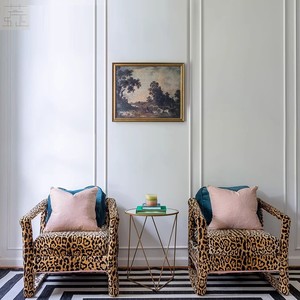 Fauteuil de designer italien d'inspiration rétro pour un canapé simple moderne et luxueux à imprimé léopard classique - Product Image 3