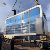 Maison préfabriquée modulaire de luxe en acier, conteneur, 2 chambres, cabine Apple pour usage hôtelier, design moderne, installation rapide