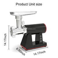 Hachoir à viande multifonctionnel de qualité commerciale, moteur DC, boîtier en ABS moulé sous pression, commande tactile, protection contre la surchauffe, usage domestique, 500W
