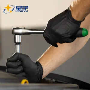 Xingyu xingyu làm vườn làm việc găng tay guantes de trabajo Bán buôn giá rẻ Vinyl Đen Găng tay dùng một lần Nitrile bột miễn phí