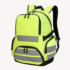 Mochila Hi Vis Bolsa de seguridad de alta resistencia Bolsa de mochila para computadora portátil para trabajo en carretera al aire libre con correas reflectantes - Product Image 1