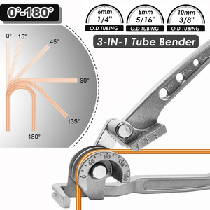 เครื่องดัดท่อ, เครื่องดัดท่อโลหะ, 3-IN-1, 1/4", 5/16", 3/8", สำหรับทองแดง, ทองเหลือง, อลูมิเนียม, ท่อเหล็กอ่อนและบาง - Product Image 2