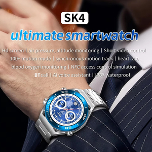 SK4 affaires montre intelligente paiement <span class=keywords><strong>hors</strong></span> <span class=keywords><strong>ligne</strong></span> NFC pression Altitude sport musique sommeil Tracker sans fil IP67 étanche NFC accès - Product Image 6