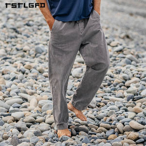Sustainable Custom Men's Casual Denim Cargo Pants Elastic Baggy Breathable Loose High Quality Streetwear High Street Wholesale - Product Image 4