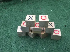 Jeu de tic tac toe géant en bois pour enfants-Jeu de cour intérieur amusant ou extérieur pour adultes et familles-développement de l'intelligence des enfants