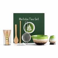 Coffret de 8 accessoires de cérémonie japonaise pour le thé Matcha, de qualité supérieure, comprenant des bols, des outils, un fouet à Matcha, un ensemble de boîtes
