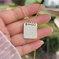 Kalung Taiji Berbentuk Hati Zirkon Berlapis Tembaga Emas 18K Produk Baru Asli untuk Pemakaian Sehari-hari