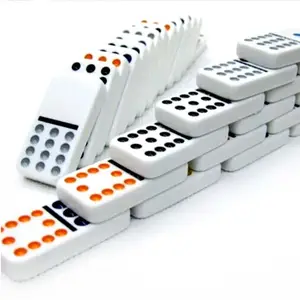 Stokta özel Mahjong seti akrilik malzeme Mah-Jongg fayans seyahat aile oyun seti