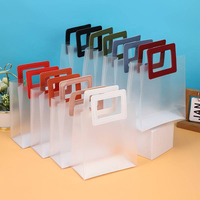 Sac fourre-tout en plastique PP givré, écologique, personnalisé, réutilisable, avec poignée, pour mariage, festival, shopping, cadeau, savon, parfum