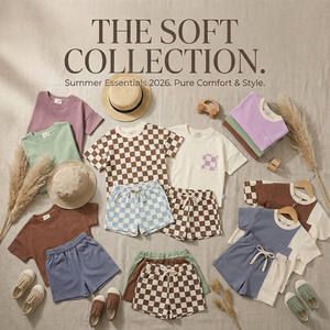 Conjuntos de Roupas para Bebês em Algodão Orgânico Personalizados 2 peças em Cores Sólidas para Meninos Roupas de Verão Casuais para Crianças - Product Image 2