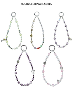 ATB forma di cachi perline perla bianca irregolare corpo in rilievo <span class=keywords><strong>bracciale</strong></span> del telefono cellulare cinturino per telefono cellulare - Product Image 3